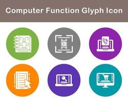 Computer Function Vector Icon Set