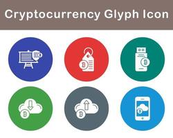 Bitcoin And Cryptocurrency Vector Icon Set