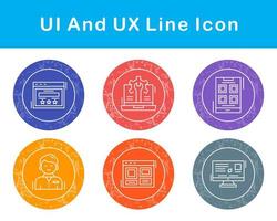 ui y ux vector icono conjunto