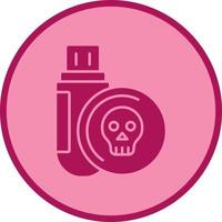 Infected Usb Drive Vector Icon