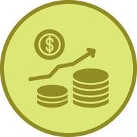 icono de vector de crecimiento de dinero