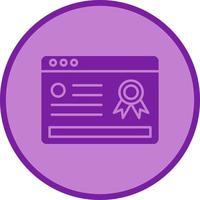 Online Certificate Vector Icon