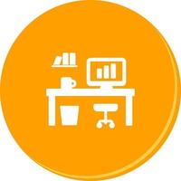 Office Desk Vector Icon