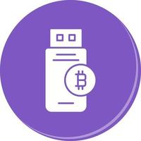 Bitcoin Usb Device Vector Icon