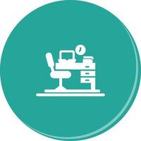 Office Desk Vector Icon