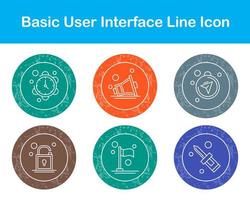 básico usuario interfaz vector icono conjunto