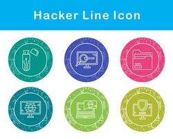 conjunto de iconos de vector de hacker