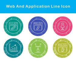 web y solicitud vector icono conjunto