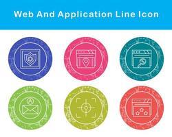 web y solicitud vector icono conjunto