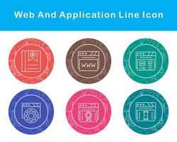 web y solicitud vector icono conjunto