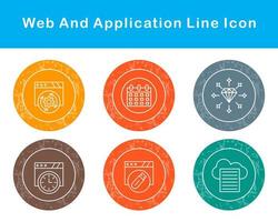 web y solicitud vector icono conjunto