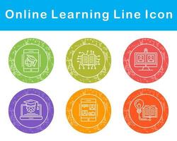 Online Learning Vector Icon Set