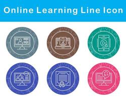 Online Learning Vector Icon Set