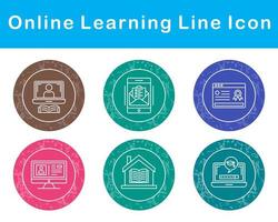 Online Learning Vector Icon Set