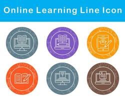 Online Learning Vector Icon Set