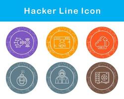 conjunto de iconos de vector de hacker