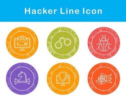 conjunto de iconos de vector de hacker