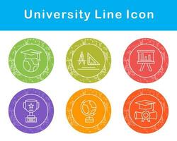 Universidad vector icono conjunto