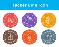 conjunto de iconos de vector de hacker