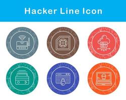 conjunto de iconos de vector de hacker