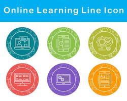 Online Learning Vector Icon Set