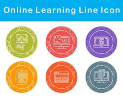 Online Learning Vector Icon Set