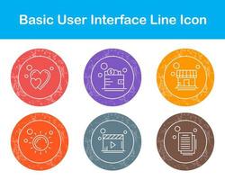 básico usuario interfaz vector icono conjunto