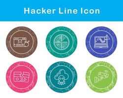 conjunto de iconos de vector de hacker