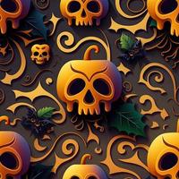 Halloween-themed digital paper and patterns Images of digital paper and patterns that feature pumpkin motifs photo