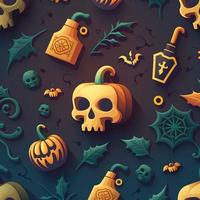 Halloween-themed digital paper and patterns Images of digital paper and patterns that feature pumpkin motifs photo
