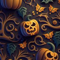 Halloween-themed digital paper and patterns Images of digital paper and patterns that feature pumpkin motifs photo