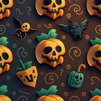 Halloween-themed digital paper and patterns Images of digital paper and patterns that feature pumpkin motifs photo