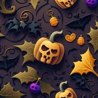 Halloween-themed digital paper and patterns Images of digital paper and patterns that feature pumpkin motifs photo