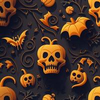 Halloween-themed digital paper and patterns Images of digital paper and patterns that feature pumpkin motifs photo