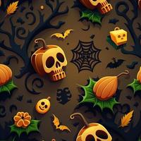 Halloween-themed digital paper and patterns Images of digital paper and patterns that feature pumpkin motifs photo