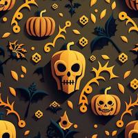 Halloween-themed digital paper and patterns Images of digital paper and patterns that feature pumpkin motifs photo