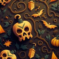 Halloween-themed digital paper and patterns Images of digital paper and patterns that feature pumpkin motifs photo