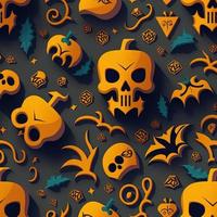 Halloween-themed digital paper and patterns Images of digital paper and patterns that feature pumpkin motifs photo