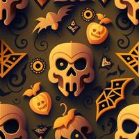 Halloween-themed digital paper and patterns Images of digital paper and patterns that feature pumpkin motifs photo