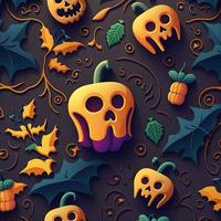 Halloween-themed digital paper and patterns Images of digital paper and patterns that feature pumpkin motifs photo