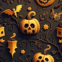 Halloween-themed digital paper and patterns Images of digital paper and patterns that feature pumpkin motifs photo