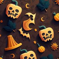 Halloween-themed digital paper and patterns Images of digital paper and patterns that feature pumpkin motifs photo