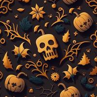 Halloween-themed digital paper and patterns Images of digital paper and patterns that feature pumpkin motifs photo