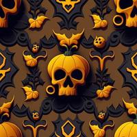 Halloween-themed digital paper and patterns Images of digital paper and patterns that feature pumpkin motifs photo