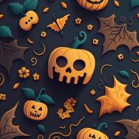 Halloween-themed digital paper and patterns Images of digital paper and patterns that feature pumpkin motifs photo