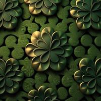 ST Patrick's day green background clover leaf bokeh lights defocused for ST Patrick's day celebration design background,Three Leaf Clover Pattern photo