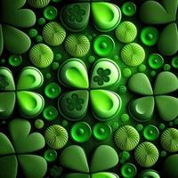 ST Patrick's day green background clover leaf bokeh lights defocused for ST Patrick's day celebration design background,Three Leaf Clover Pattern photo