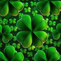 ST Patrick's day green background clover leaf bokeh lights defocused for ST Patrick's day celebration design background,Three Leaf Clover Pattern photo