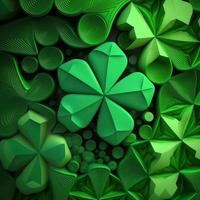 ST Patrick's day green background clover leaf bokeh lights defocused for ST Patrick's day celebration design background,Three Leaf Clover Pattern photo