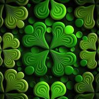 ST Patrick's day green background clover leaf bokeh lights defocused for ST Patrick's day celebration design background,Three Leaf Clover Pattern photo
